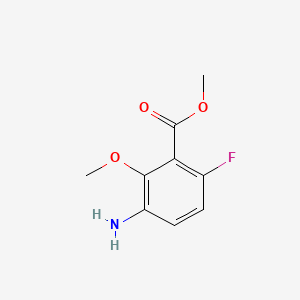 molecular formula C9H10FNO3 B566002 3-氨基-6-氟-2-甲氧基苯甲酸甲酯 CAS No. 1268830-91-6