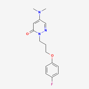 molecular formula C15H18FN3O2 B5660052 5-(dimethylamino)-2-[3-(4-fluorophenoxy)propyl]pyridazin-3(2H)-one 