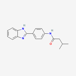 molecular formula C18H19N3O B5660062 N-[4-(1H-benzimidazol-2-yl)phenyl]-3-methylbutanamide 
