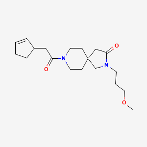 molecular formula C19H30N2O3 B5660078 8-(2-cyclopenten-1-ylacetyl)-2-(3-methoxypropyl)-2,8-diazaspiro[4.5]decan-3-one 
