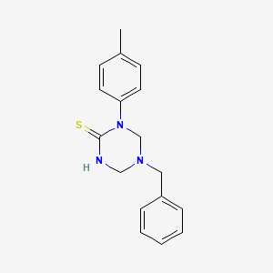 molecular formula C17H19N3S B5660080 5-benzyl-1-(4-methylphenyl)-1,3,5-triazinane-2-thione 