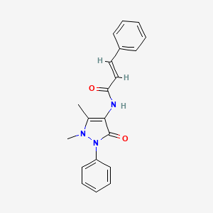 molecular formula C20H19N3O2 B5660107 N-(1,5-dimethyl-3-oxo-2-phenyl-2,3-dihydro-1H-pyrazol-4-yl)-3-phenylacrylamide CAS No. 88828-47-1