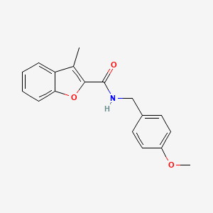 molecular formula C18H17NO3 B5660117 N-(4-methoxybenzyl)-3-methyl-1-benzofuran-2-carboxamide CAS No. 617695-08-6