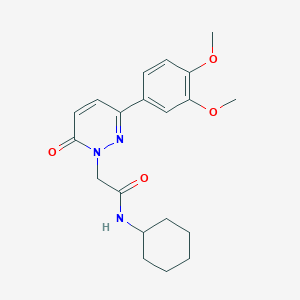 molecular formula C20H25N3O4 B5660119 N-cyclohexyl-2-[3-(3,4-dimethoxyphenyl)-6-oxo-1(6H)-pyridazinyl]acetamide 