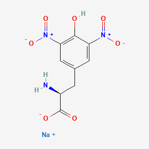 molecular formula C9H8N3NaO7 B566013 3,5-Dinitro-L-tyrosine Sodium Salt CAS No. 502481-30-3