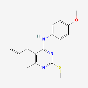 molecular formula C16H19N3OS B5660138 5-allyl-N-(4-methoxyphenyl)-6-methyl-2-(methylthio)-4-pyrimidinamine 