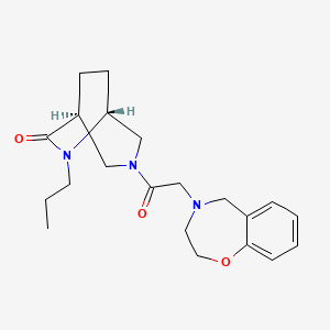 molecular formula C21H29N3O3 B5660149 (1S*,5R*)-3-(2,3-dihydro-1,4-benzoxazepin-4(5H)-ylacetyl)-6-propyl-3,6-diazabicyclo[3.2.2]nonan-7-one 