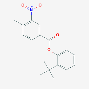 molecular formula C18H19NO4 B5660158 2-tert-butylphenyl 4-methyl-3-nitrobenzoate 
