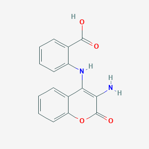 molecular formula C16H12N2O4 B5660168 2-[(3-amino-2-oxo-2H-chromen-4-yl)amino]benzoic acid 