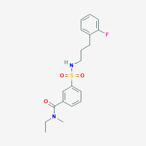 molecular formula C19H23FN2O3S B5660169 N-ethyl-3-({[3-(2-fluorophenyl)propyl]amino}sulfonyl)-N-methylbenzamide 