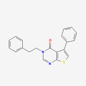 molecular formula C20H16N2OS B5660172 5-phenyl-3-(2-phenylethyl)thieno[2,3-d]pyrimidin-4(3H)-one 