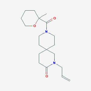 molecular formula C19H30N2O3 B5660183 2-allyl-9-[(2-methyltetrahydro-2H-pyran-2-yl)carbonyl]-2,9-diazaspiro[5.5]undecan-3-one 