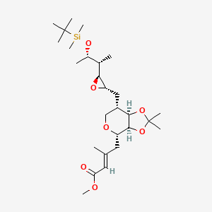 molecular formula C27H48O7Si B566021 2-O-tert-Butyldimethylsilyl-6,7-O-(1-methylethylene)-monic Acid A Methyl Ester CAS No. 1314406-71-7