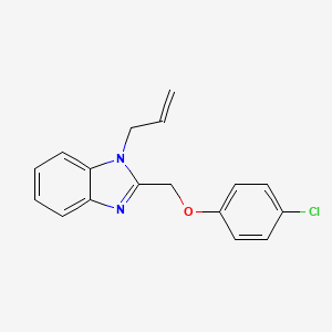 molecular formula C17H15ClN2O B5660215 1-allyl-2-[(4-chlorophenoxy)methyl]-1H-benzimidazole 
