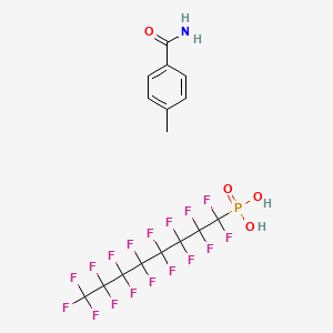 molecular formula C16H11F17NO4P B566022 1,1,2,2,3,3,4,4,5,5,6,6,7,7,8,8,8-Heptadecafluorooctylphosphonic acid;4-methylbenzamide CAS No. 1263361-03-0
