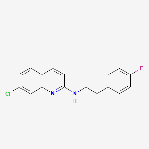 molecular formula C18H16ClFN2 B5660241 7-chloro-N-[2-(4-fluorophenyl)ethyl]-4-methyl-2-quinolinamine 