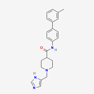 molecular formula C23H26N4O B5660246 1-(1H-imidazol-4-ylmethyl)-N-(3'-methylbiphenyl-4-yl)piperidine-4-carboxamide 