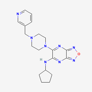 molecular formula C19H24N8O B5660253 N-cyclopentyl-6-[4-(3-pyridinylmethyl)-1-piperazinyl][1,2,5]oxadiazolo[3,4-b]pyrazin-5-amine 