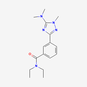 molecular formula C16H23N5O B5660267 3-[5-(dimethylamino)-1-methyl-1H-1,2,4-triazol-3-yl]-N,N-diethylbenzamide 