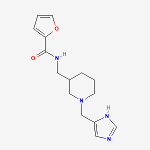 molecular formula C15H20N4O2 B5660284 N-{[1-(1H-imidazol-4-ylmethyl)piperidin-3-yl]methyl}-2-furamide 