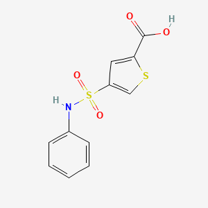 molecular formula C11H9NO4S2 B5660321 4-(anilinosulfonyl)-2-thiophenecarboxylic acid 