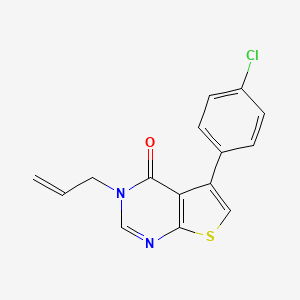 molecular formula C15H11ClN2OS B5660358 3-allyl-5-(4-chlorophenyl)thieno[2,3-d]pyrimidin-4(3H)-one 