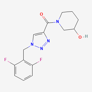 molecular formula C15H16F2N4O2 B5660371 1-{[1-(2,6-difluorobenzyl)-1H-1,2,3-triazol-4-yl]carbonyl}-3-piperidinol 