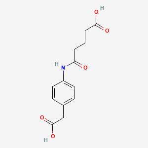 molecular formula C13H15NO5 B5660375 5-{[4-(carboxymethyl)phenyl]amino}-5-oxopentanoic acid 