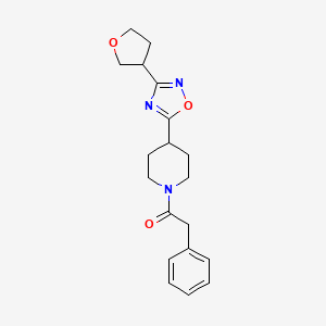 molecular formula C19H23N3O3 B5660382 1-(phenylacetyl)-4-[3-(tetrahydrofuran-3-yl)-1,2,4-oxadiazol-5-yl]piperidine 