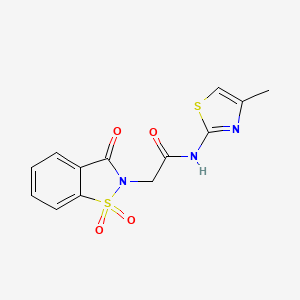 2-(1,1-dioxido-3-oxo-1,2-benzisothiazol-2(3H)-yl)-N-(4-methyl-1,3-thiazol-2-yl)acetamide