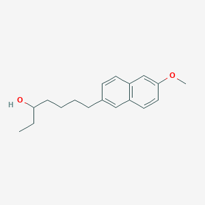 molecular formula C18H24O2 B566041 7-(6-Methoxynaphthalen-2-yl)heptan-3-ol CAS No. 1798014-82-0