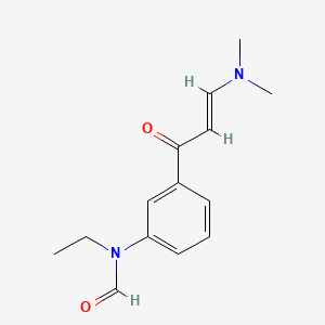 molecular formula C14H18N2O2 B566042 N-[3-[(2E)-3-(Dimethylamino)-1-oxo-2-propen-1-yl]phenyl]-N-ethyl-formamide CAS No. 1227694-93-0