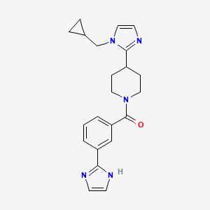 4-[1-(cyclopropylmethyl)-1H-imidazol-2-yl]-1-[3-(1H-imidazol-2-yl)benzoyl]piperidine