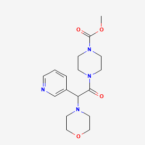 molecular formula C17H24N4O4 B5660434 methyl 4-[4-morpholinyl(3-pyridinyl)acetyl]-1-piperazinecarboxylate 