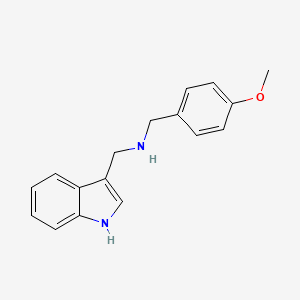 molecular formula C17H18N2O B5660442 (1H-吲哚-3-基甲基)(4-甲氧基苄基)胺 
