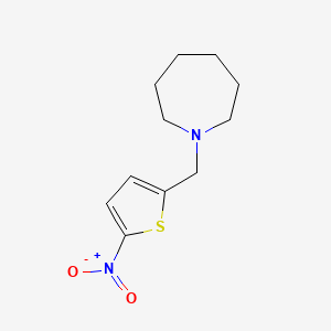 molecular formula C11H16N2O2S B5660460 1-[(5-nitro-2-thienyl)methyl]azepane 