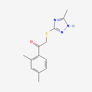 molecular formula C13H15N3OS B5660468 1-(2,4-dimethylphenyl)-2-[(5-methyl-4H-1,2,4-triazol-3-yl)thio]ethanone 