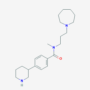 molecular formula C22H35N3O B5660513 N-(3-azepan-1-ylpropyl)-N-methyl-4-piperidin-3-ylbenzamide 