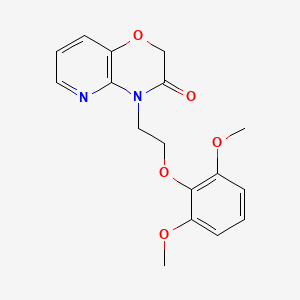 molecular formula C17H18N2O5 B5660534 4-[2-(2,6-dimethoxyphenoxy)ethyl]-2H-pyrido[3,2-b][1,4]oxazin-3(4H)-one 