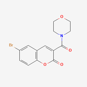 molecular formula C14H12BrNO4 B5660543 6-bromo-3-(4-morpholinylcarbonyl)-2H-chromen-2-one 