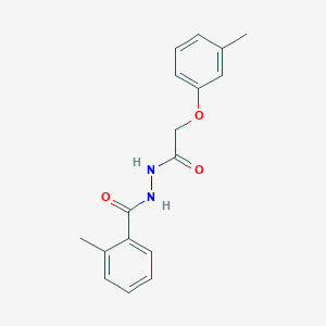molecular formula C17H18N2O3 B5660547 2-methyl-N'-[(3-methylphenoxy)acetyl]benzohydrazide 