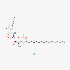 molecular formula C34H65ClN2O7S B566055 盐酸林可霉素 2-棕榈酸酯 CAS No. 23295-14-9