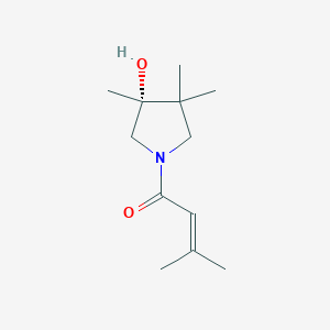 molecular formula C12H21NO2 B5660571 (3R)-3,4,4-trimethyl-1-(3-methyl-2-butenoyl)-3-pyrrolidinol 