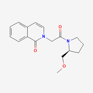 molecular formula C17H20N2O3 B5660579 2-{2-[(2S)-2-(methoxymethyl)pyrrolidin-1-yl]-2-oxoethyl}isoquinolin-1(2H)-one 