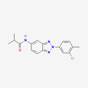 molecular formula C17H17ClN4O B5660586 N-[2-(3-chloro-4-methylphenyl)-2H-1,2,3-benzotriazol-5-yl]-2-methylpropanamide 