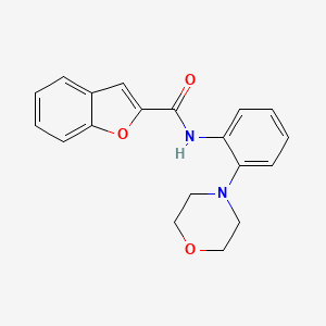 molecular formula C19H18N2O3 B5660588 N-[2-(4-morpholinyl)phenyl]-1-benzofuran-2-carboxamide 