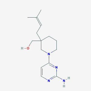 molecular formula C15H24N4O B5660612 [1-(2-amino-4-pyrimidinyl)-3-(3-methyl-2-buten-1-yl)-3-piperidinyl]methanol 