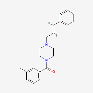 molecular formula C21H24N2O B5660649 1-(3-methylbenzoyl)-4-(3-phenyl-2-propen-1-yl)piperazine 