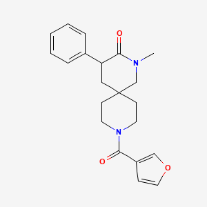 9-(3-furoyl)-2-methyl-4-phenyl-2,9-diazaspiro[5.5]undecan-3-one