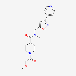 molecular formula C19H24N4O4 B5660664 1-(methoxyacetyl)-N-methyl-N-{[3-(4-pyridinyl)-5-isoxazolyl]methyl}-4-piperidinecarboxamide 